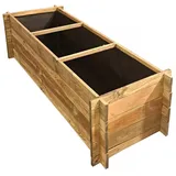 Habitat et Jardin Gemüsebeet-Quadrat Dhalia 140 x 60 x 40 cm Hellbraun