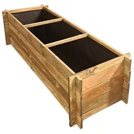 Habitat et Jardin Gemüsebeet-Quadrat Dhalia 140 x 60 x 40 cm Hellbraun