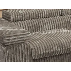 MKS Meble Eckcouch Cord 2-Sitzer Grau