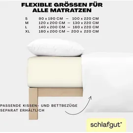 schlafgut Easy Jersey 120 x 200 - 130 x 220 cm yellow light