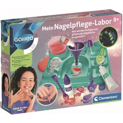 Experimentierkasten CLEMENTONI "Galileo, Mein Nagelpflege-Labor", bunt, Experimentierkästen, Kinder, Made in Europe