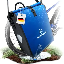 Fahrradtasche Basic 22L-Wasserdichte Gepäckträgertasche perfekter Allrounder BLAU 22 LITER