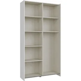 Forte Schwebetürenschrank Nook 100,1 x 190,5 x 39,1 cm Weiß