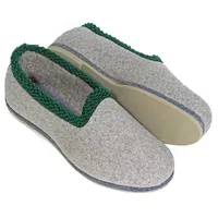 Pantoffelmann Filzhaussschuh Wollmischfilz Herren Damen Filzpantoffel Hausschuh grau Hausschuh (1 Paar) Filzpantoffeln, Gästepantoffel besonders leicht grau 42 EU