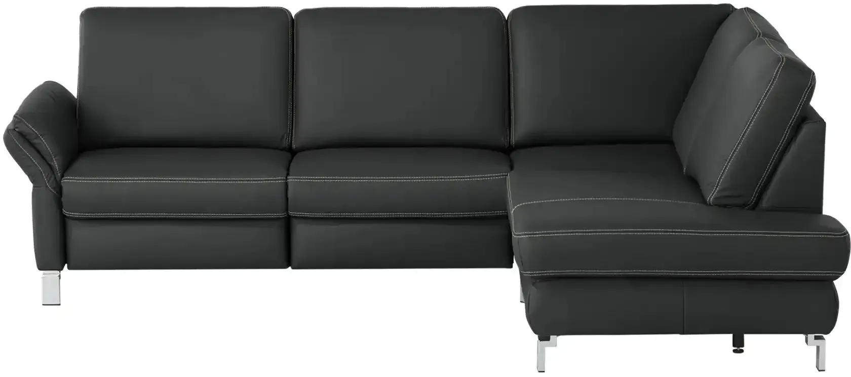 medium Ecksofa  Medium Plus , schwarz , Maße (cm): B: 265 H: 89 T: 200.0