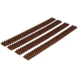 Relaxdays Vogelabwehr Spikes für Zäune Dunkelbraun