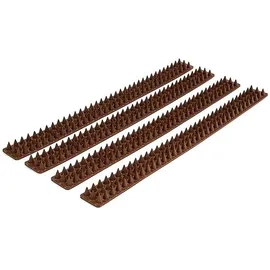 Relaxdays Vogelabwehr Spikes für Zäune Dunkelbraun