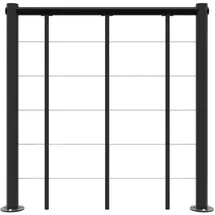 Minka Brüstungsgeländer mit Untergurten und PVC-Handlauf Schwarz