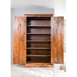 Massivmoebel24 Drehtürenschrank OXFORD 115 x 212 x 60 cm Braun