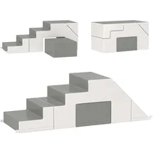 Homcom Softplay-Set Kunstleder 147 x 49 x 47 cm Grau