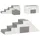 Homcom Softplay-Set Kunstleder 147 x 49 x 47 cm Grau