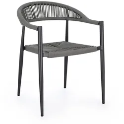 Gartenstuhl Jandia aus Aluminium, Anthrazit / Grau