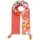 Zwillingsherz Modetuch, mit Allover-Print, Tasseln und kleiner Fransenkante rosa