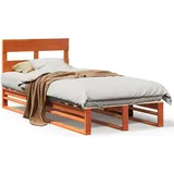 vidaXL Massivholzbett 180 x 200 cm Braun