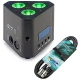 Stagg SLI-TRUSS34-2 LED Scheinwerfer mit DMX-Kabel (4 W, LED), Scheinwerfer, Schwarz