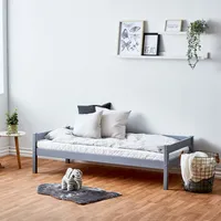 Lüttenhütt Kinderbett »ECO One, Einzelbett, skandinavisches Design«, wahlweise mit Matratze, Liegefläche 70x160 cm grau