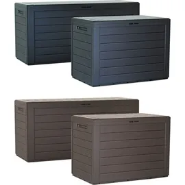 Prosperplast Gartenbox 280 l 116 x 43,8 x 55 cm Dunkelbraun