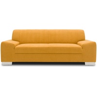 DOMO. Collection Sofa Alisson, 3er Couch, 3-Sitzer, 3er Garnitur, 199x83x75 cm, Polstergarnitur in gelb