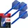 Target K-Flex No 6 Flight-System Blau 33 mm