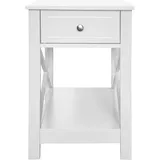 Hti-Living Nachtschrank Hayet 40 x 35 x 60 cm Weiß