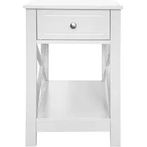 Hti-Living Nachtschrank Hayet 40 x 35 x 60 cm Weiß