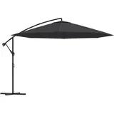vidaXL Ampelschirm mit Alu-Mast Ø 350 cm schwarz
