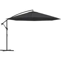 vidaXL Ampelschirm mit Alu-Mast Ø 350 cm schwarz
