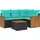 vidaXL Gartensofa-Set 5-tlg. schwarz