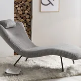 SalesFever »Canapé« Relaxliege hellgrau Texturstoff / 80x82x180 cm