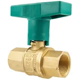 Hermann Schmidt - uniwater Trinkwasser-Kugelhahn mit ISO-T-Griff beids.Innengewinde Rp 3/4 Zoll (dn 20), Typ 1446