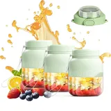 500 ML Tragbarer Mixer, 2026 Neu Smoothie Maker To Go, 10 Klingen Smoothie Mixer Leistungsstarke Performance, Multifunktional Mini Mixer Smoothie Maker für Shakes und Smoothies (Zwei Deckel C)
