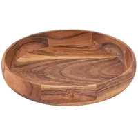 Amagohome Holzschale Deko Schale Obstschale Holz ø30cm lebensmittelecht Akazie