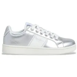 Pepe Jeans für Frauen/Mädchen. PGS000005 Spieler Shine Schuhe silber (35), Wohnung, Schnürsenkel, Lässig, Kinderbekleidung
