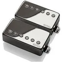 EMG - Electric Moving Green EMG 57/66 Humbucker Gitarren-Tonabnehmer-Set für Steg und Hals, Schwarzes Chrom