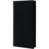 AfitLulu Geldbörse Herren Leinwand Portemonnaie Herren mit Multi Slot und ID Fenster, Portmonee Herren Slim Brieftasche Herren Ultradünn Geldbeutel Herren für Karten Fotos Münze (Schwarz, L)