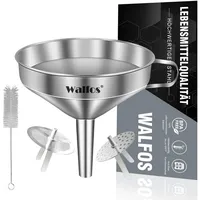 Luxuskollektion Edelstahltrichter 10.4cm mit 200 Mesh Filter und abnehmbaren