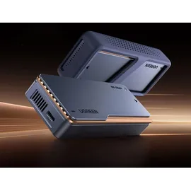 UGREEN D703 USB4 40Gb/s M2 NVMe SSD-Gehäuse mit aktiver Kühlung – Grau Grau/Silber