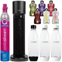 Trinkwassersprudler SODASTREAM Gaia Titan + 3 Flaschen, Schwarz/Weiß + Bolero