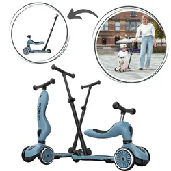 Scoot&Ride Highwaykick 1 Push & Go - Rutscherfahrzeug, Farbe: steel