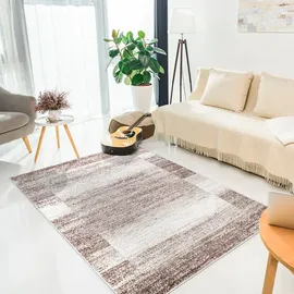 OTTO home Teppich OTTO HOME "Beldre" Gr. 6, beige (sand), B:200cm H:9mm L:300cm, Kunstfaser, Teppiche, Teppich, mit besonders weichem Flor, Kurzflor, modernes Design, mit Bordüre