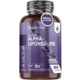 WeightWorld Reine Alpha Liponsäure Kapseln 650mg - 180 ALA Kapseln - Alpha Lipoic Acid - Vegan, Vegetarisch, Glutenfrei, Ohne Gentechnik, Frei von Magnesiumstearat - WeightWorld