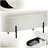 Tectake Truhenbank Bouclé Beige 96 x 36 x 43 cm