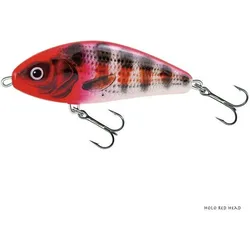 Salmo Fatso Floating 10Cm Holo Red Head Striper EINHEITSGRÖSSE