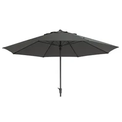 Madison TIMOR Sonnenschirm Kurbelschirm Gartenschirm Ø400cm grau