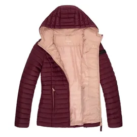 Marikoo Damen Steppjacke Übergangsjacke mit kontrastfarbendem Reißverschluss Asraa