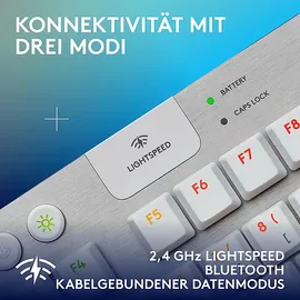 Logitech G915 X LIGHTSPEED TKL, Gaming-Tastatur, kabellos, Weiß
