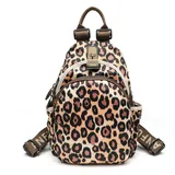 ANFUMAN Kleine Rucksäcke für Damen, Mini-Rucksack, wasserdicht, farbenfroher Druck, Freizeit, Reisetasche, Leopard, Modern