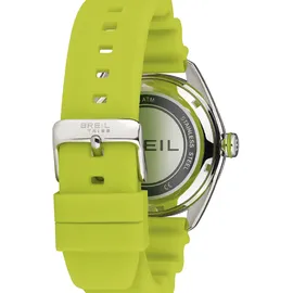 Breil Uhr Score Ziffernblatt SCHWARZ Bewegung NUR Zeit Quartz e GÜRTEL SILIKON GRÜN EW0637