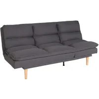 Mendler Schlafsofa Stoff 2-Sitzer Grau