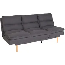 Mendler Schlafsofa Stoff 2-Sitzer Grau